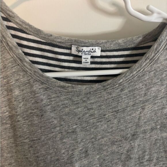 Splendid Black and Gray Relaxed Short Sleeve T-shirt dress size xs - Picture 2 of 3